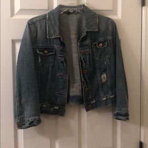 American Eagle distressed denim jacket
